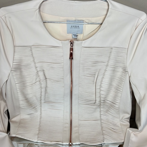 Guess Laser Cut out Leather Jacket - Picture 16 of 17